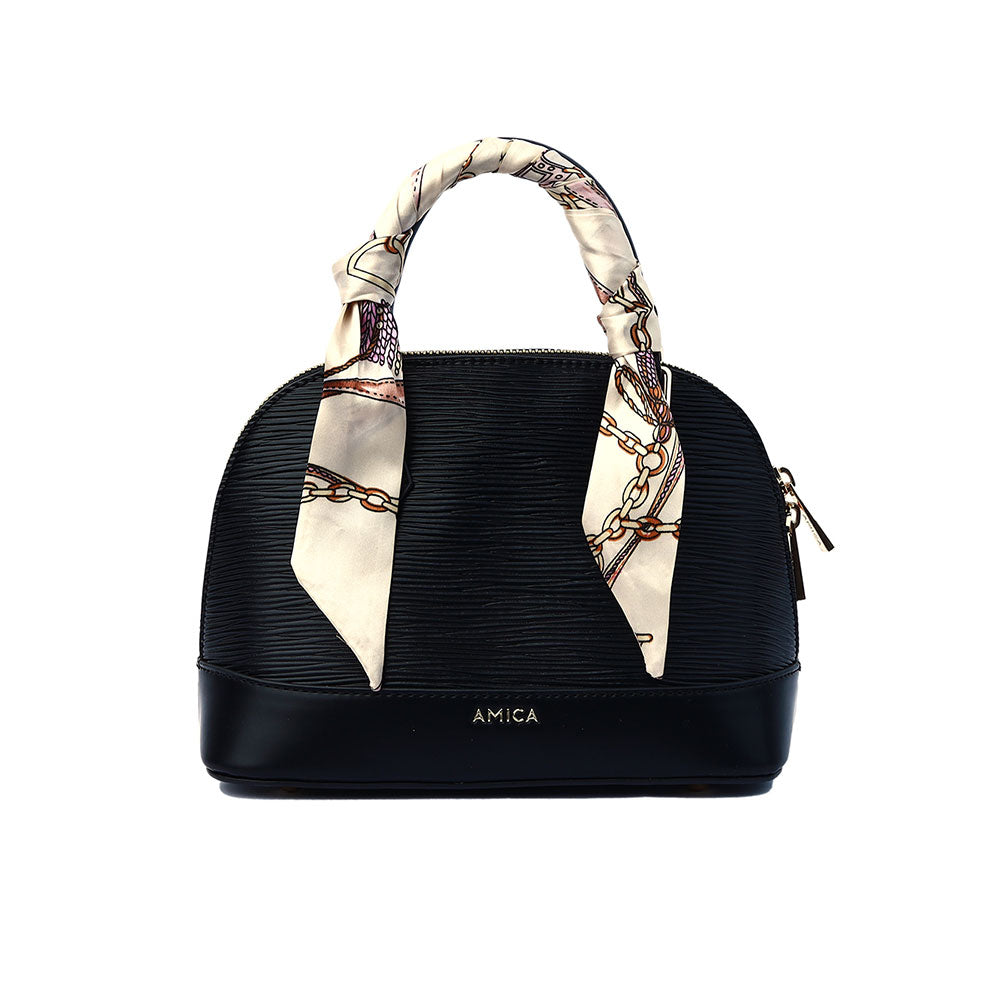 AMICA Carla Mini Dome Crossbody Bag for Women - Black