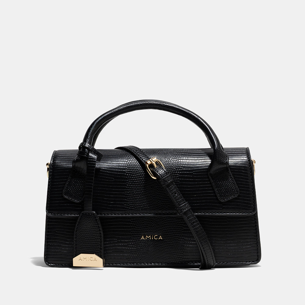 Amica Mia 黑色迷你肩背包