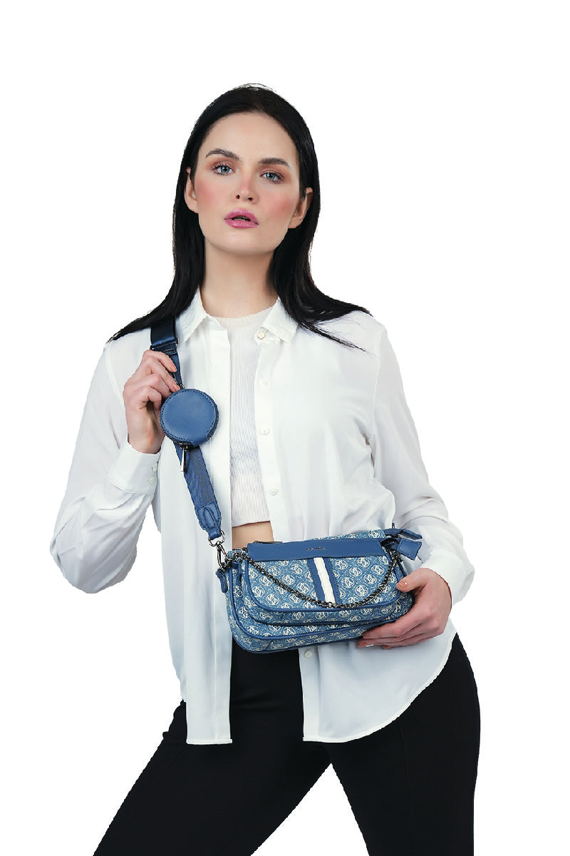 Amica Giovanna Denim Blue Crossbody Bag