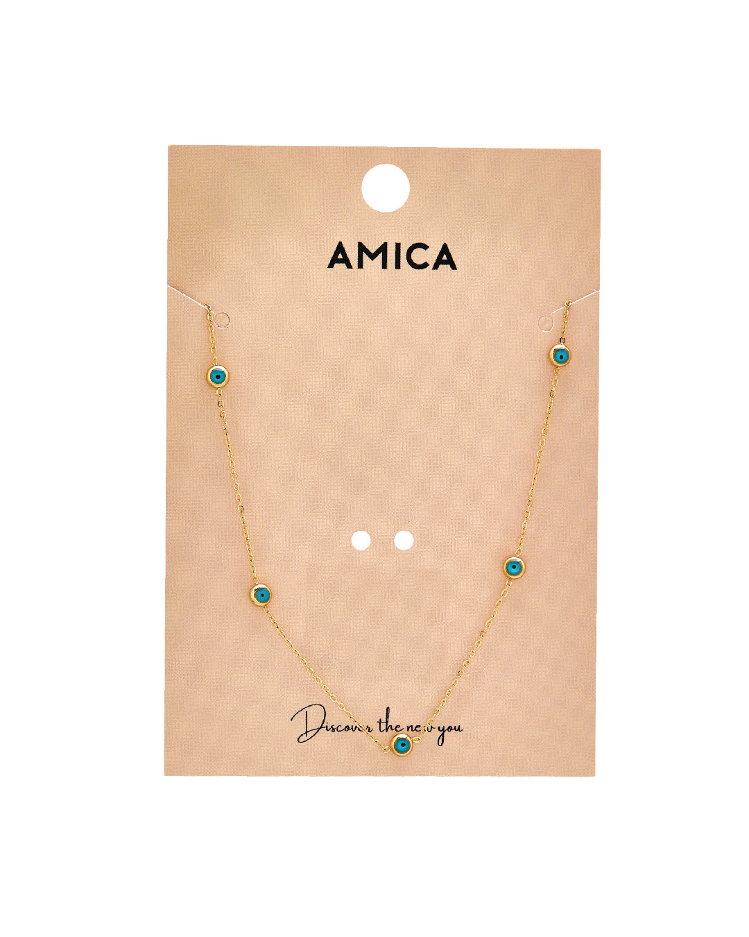 Amica Light Gold Metallic Gold-Plated Chain