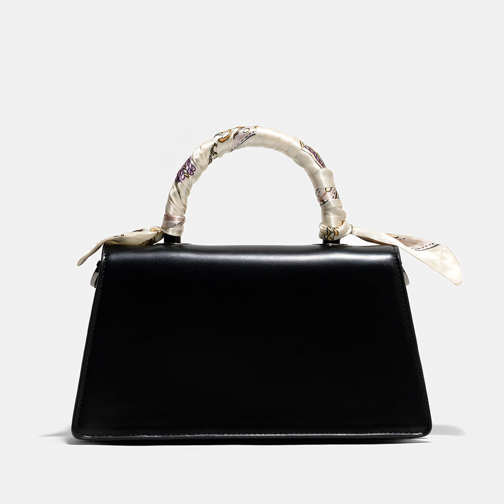 AMICA Noemi Ladies Leather Mini Crossbody Handbag - Black