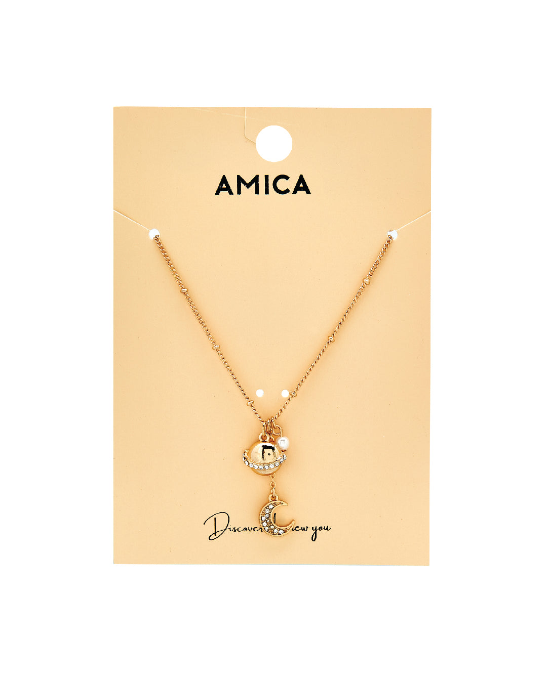 Amica Light Gold Metallic Gold-Plated Chain