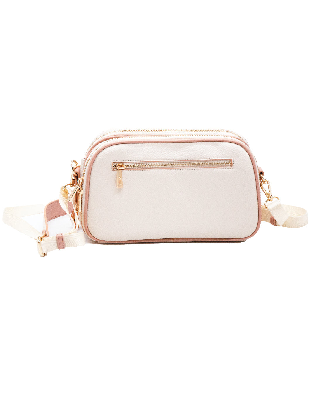 Amica Diletta Off White & Blush Pink Crossbody Bag