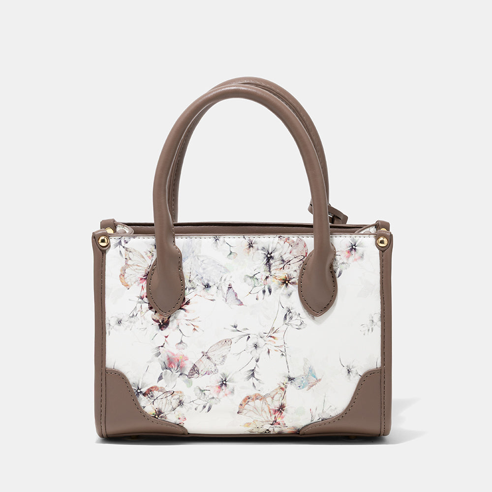 AMICA Flori Medium Tote Bag for Girls & Women - White