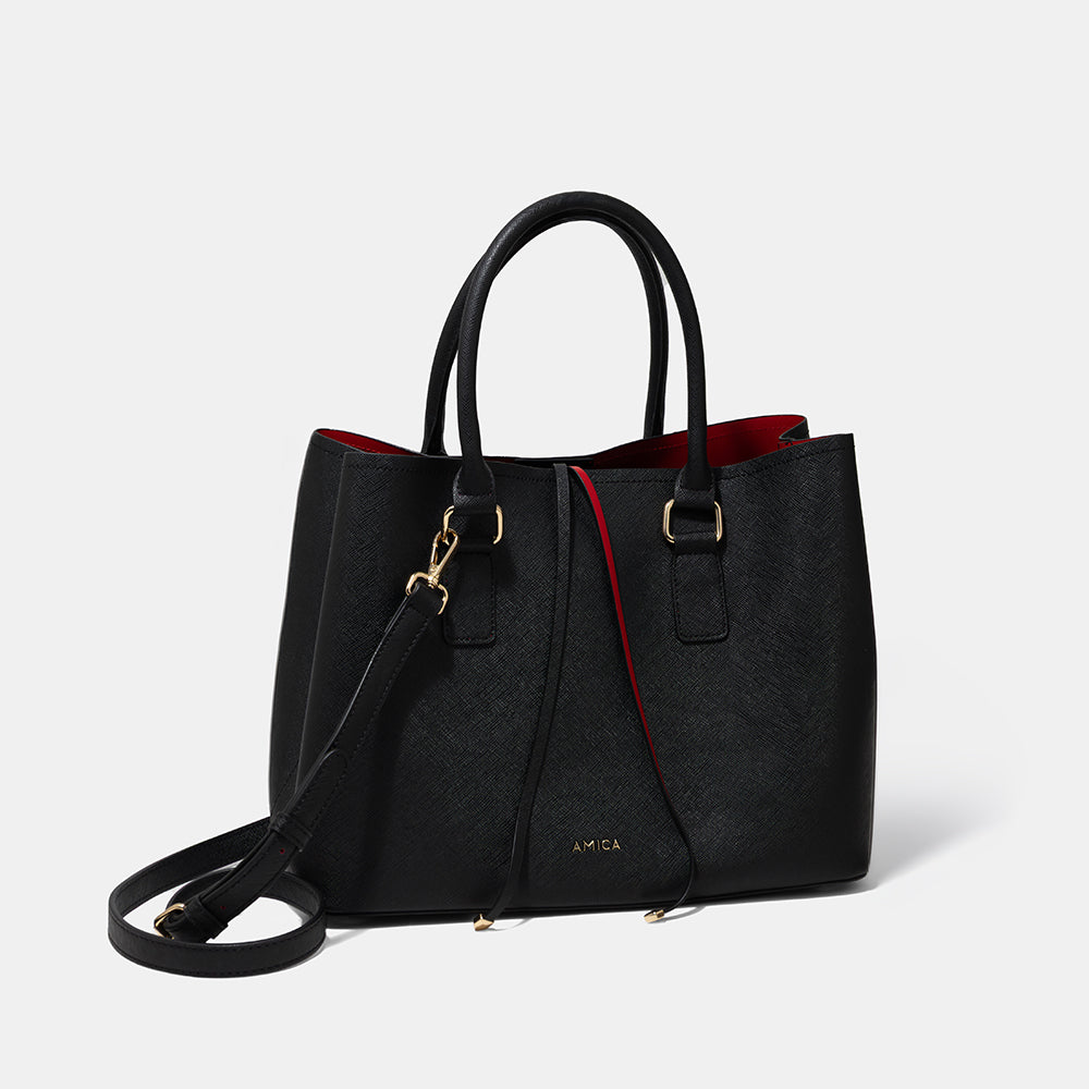 Amica Amalia Black Tote Bag