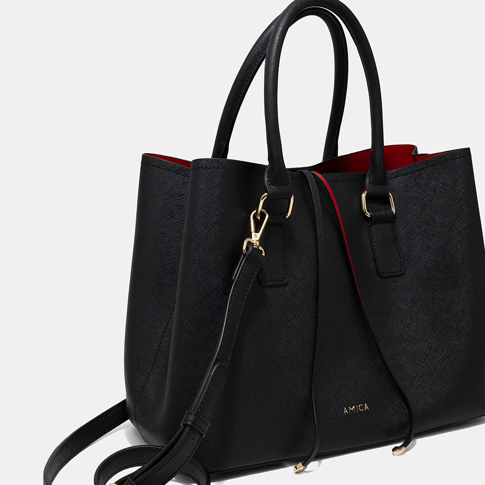 Amica Amalia Black Tote Bag