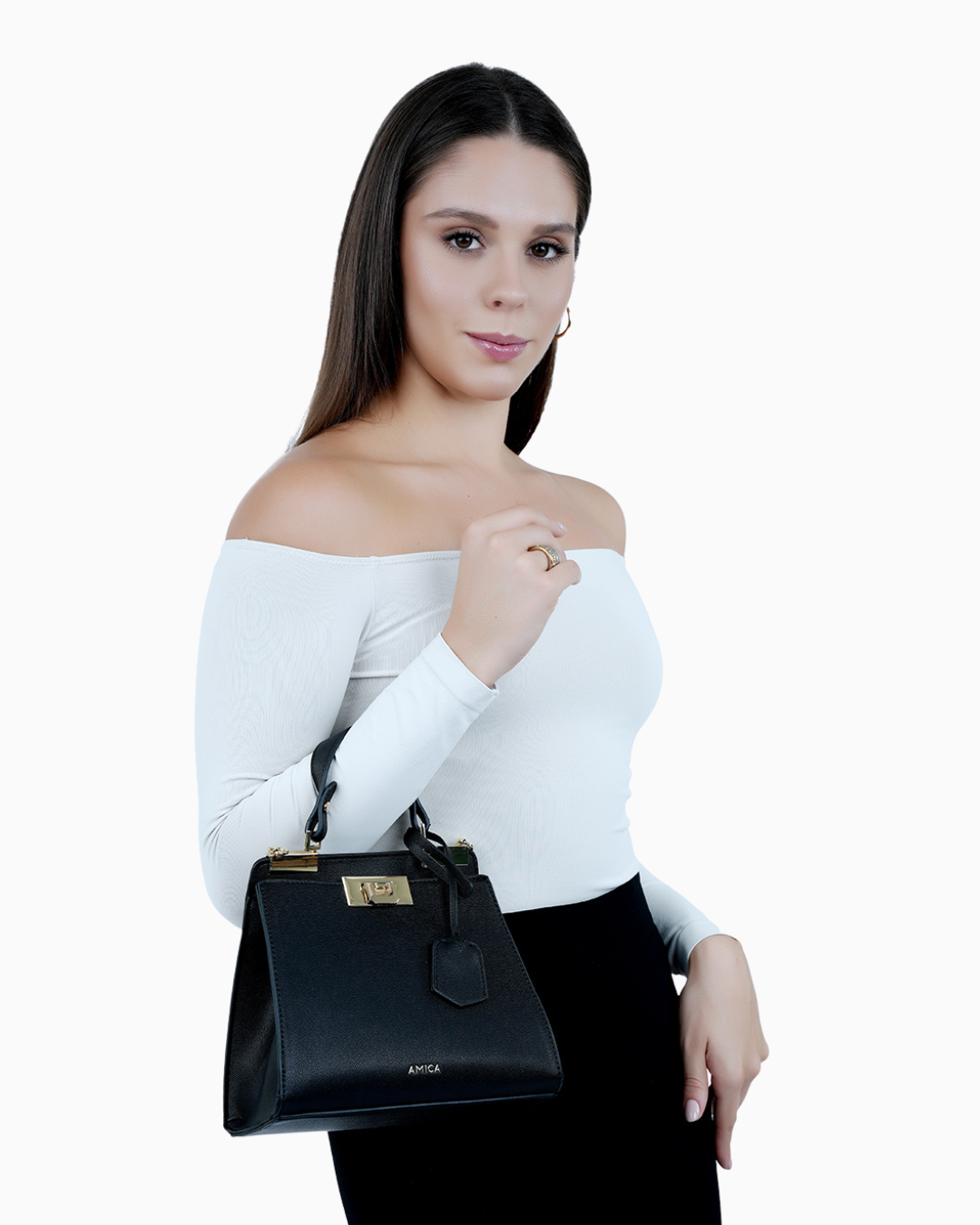 Amica Zoe 黑色迷你肩背包