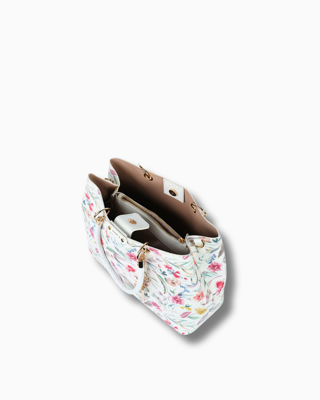 AMICA Amoura White Floral Ladies Handbag