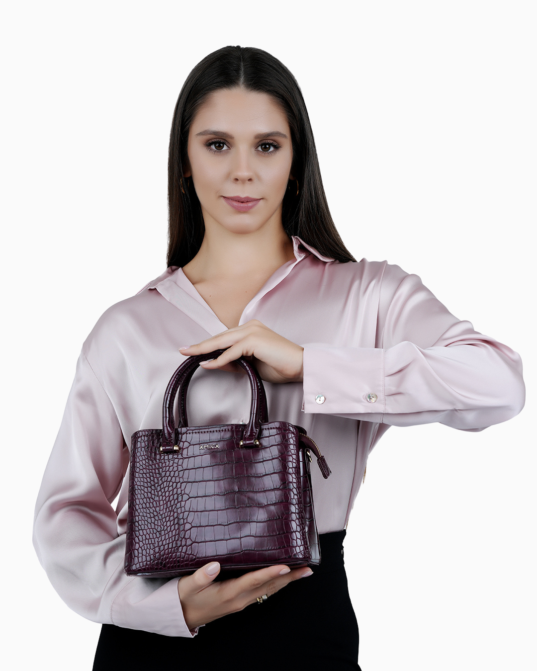 Amica Daphne Plum Red Crossbody Bag