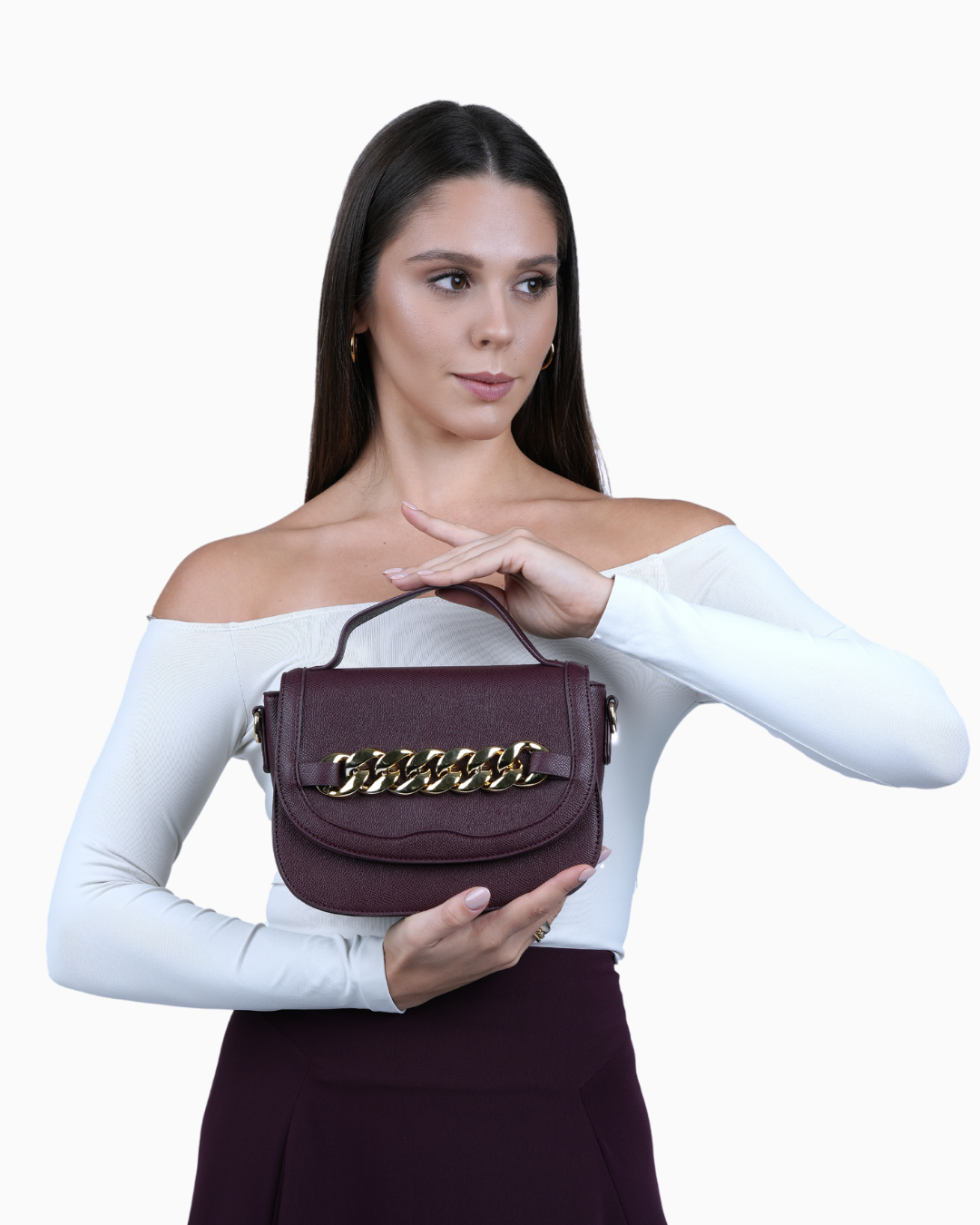 Amica Caren Cherry Red Ladies Crossbody Bag