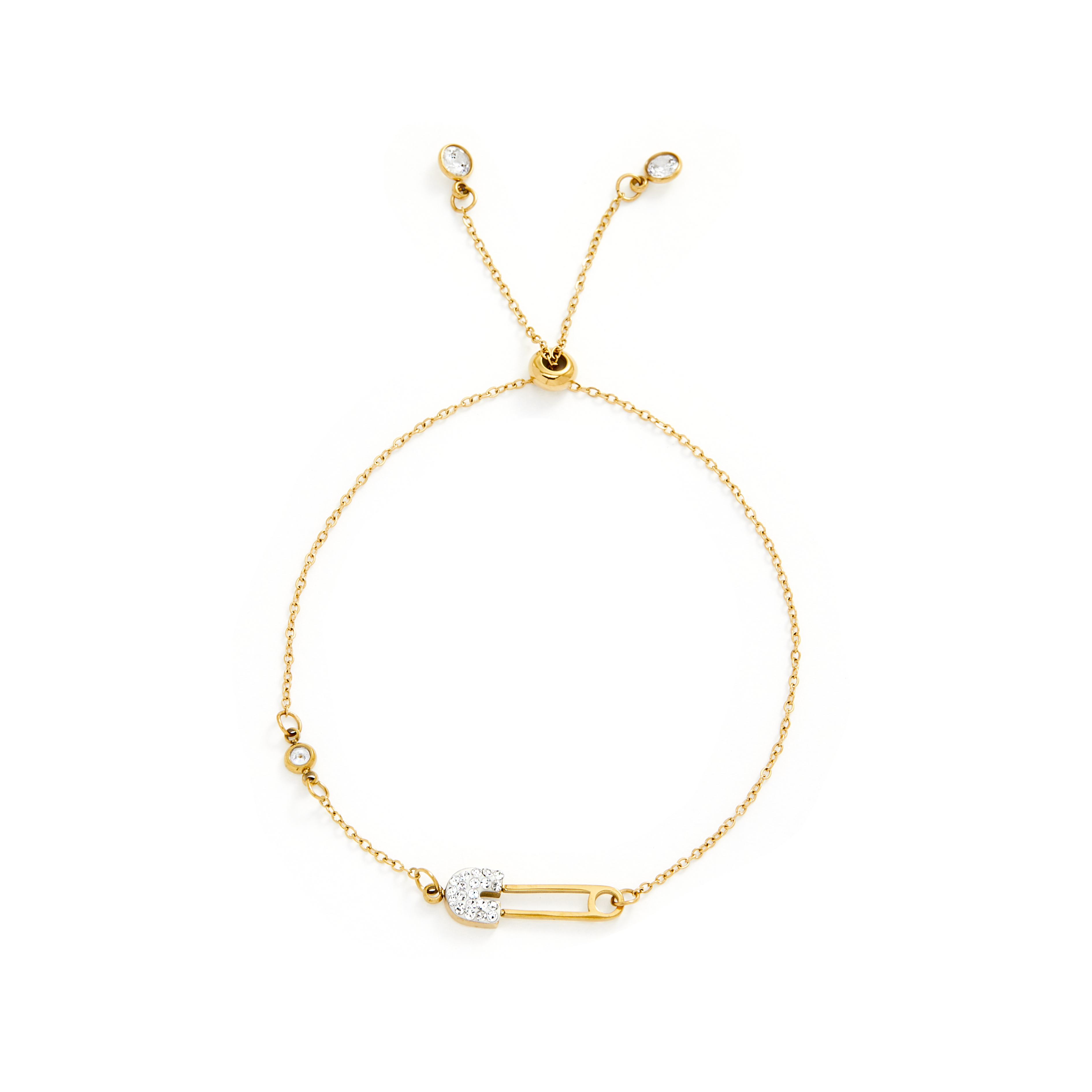 Amica Light Gold Metallic Gold-Plated Bracelet