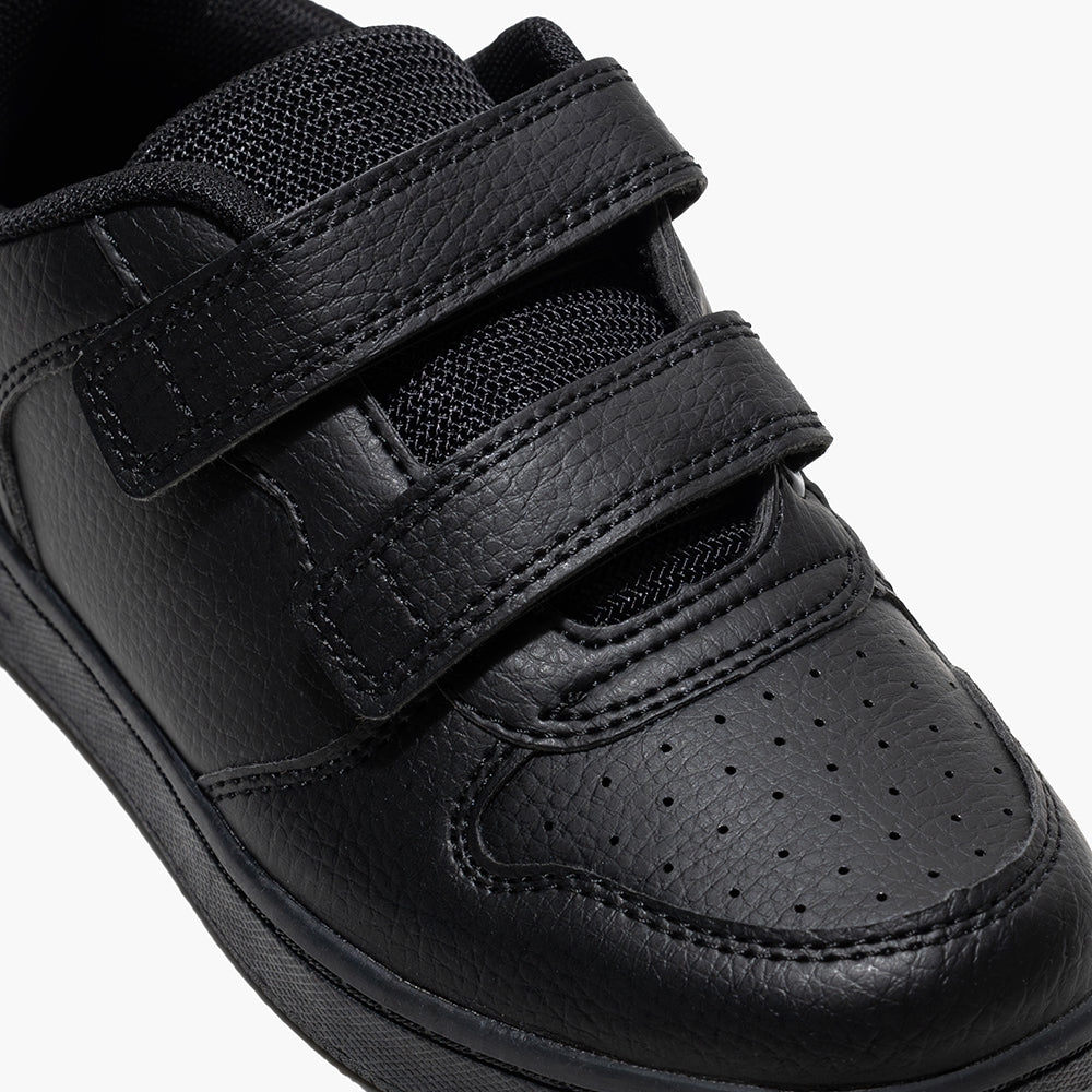 Amica Double Velcro Trainer Shoes - Black