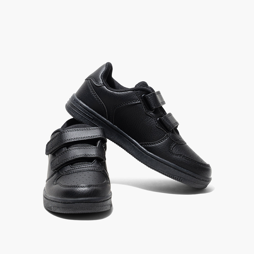 Amica Double Velcro Trainer Shoes - Black