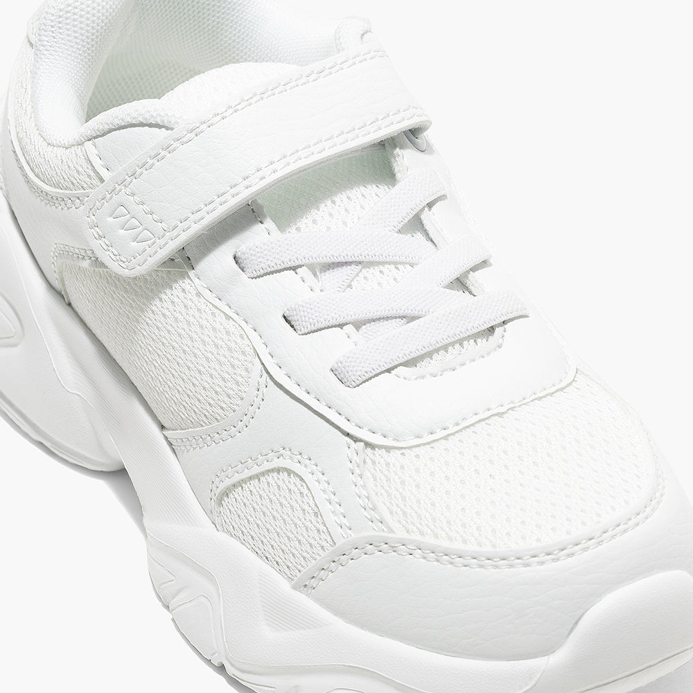 Amica Single Velcro Sports Shoes - White