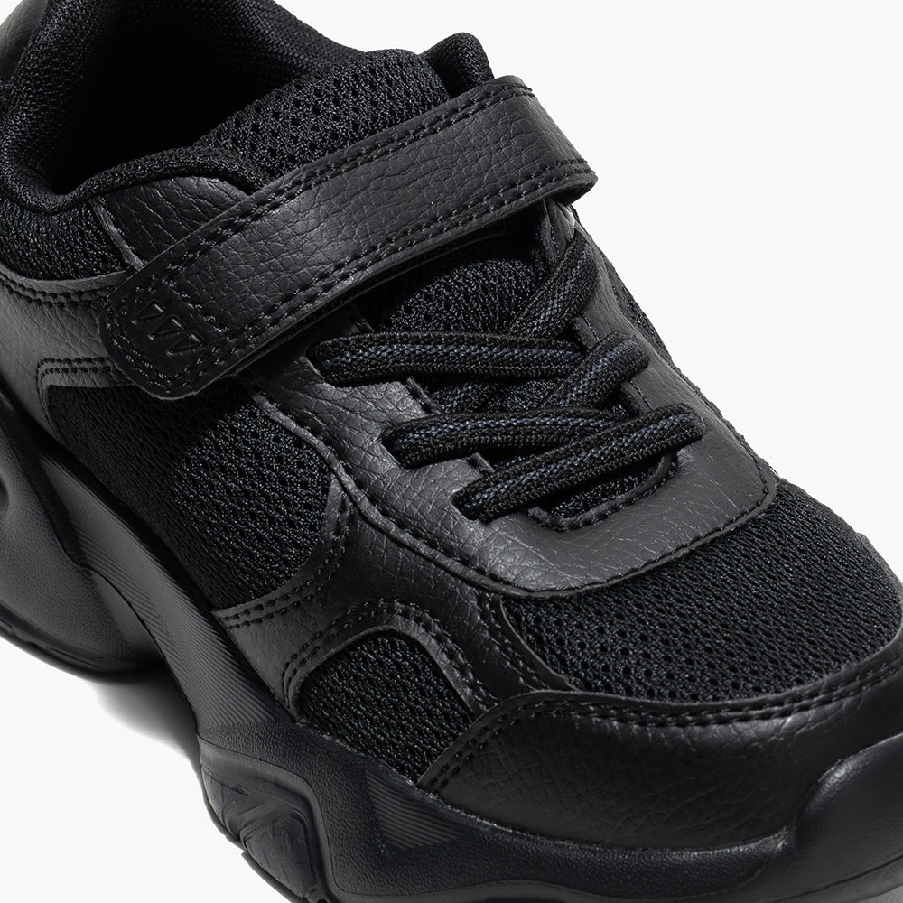Amica Single Velcro Sports Shoes - Black