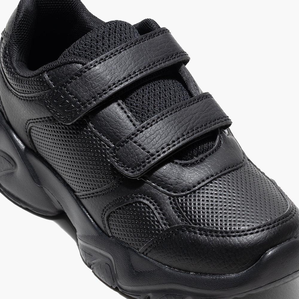 Amica Double Velcro Sports Shoes - Black