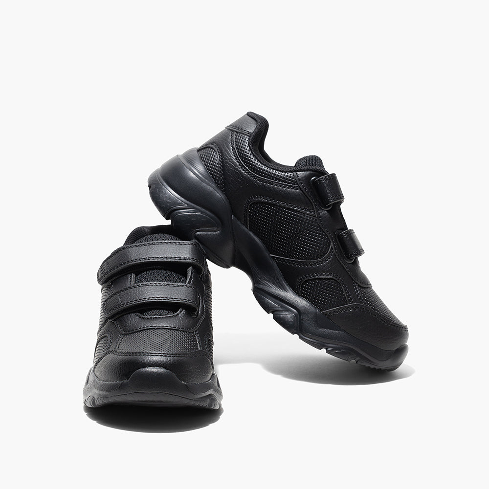 Amica Double Velcro Sports Shoes - Black
