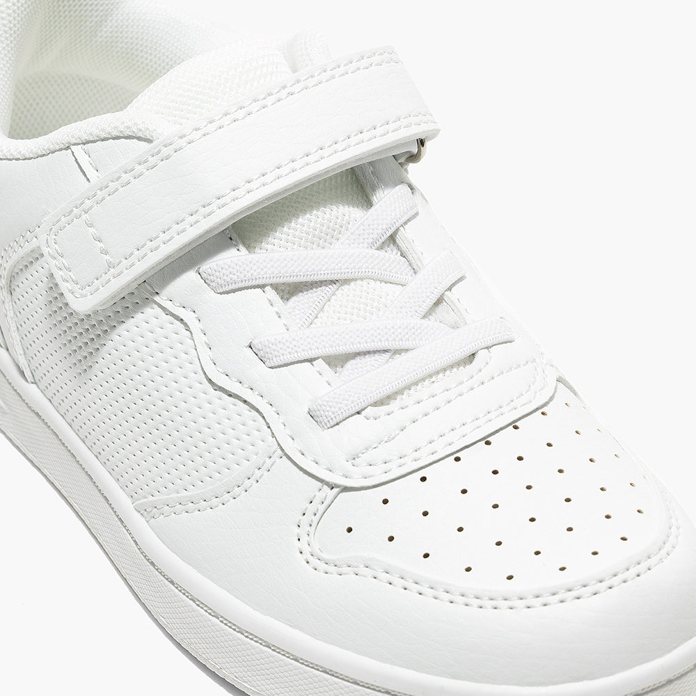 Amica Single Velcro Trainer Shoes - White