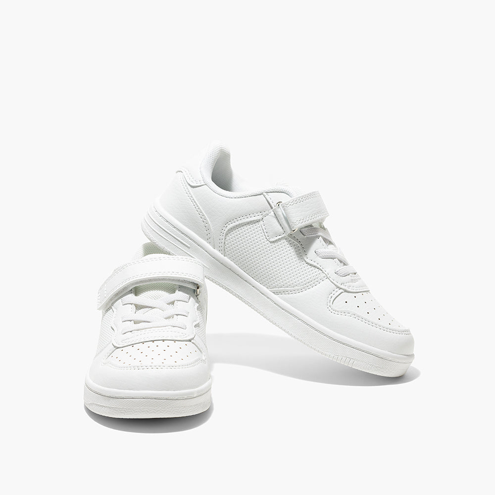 Amica Single Velcro Trainer Shoes - White