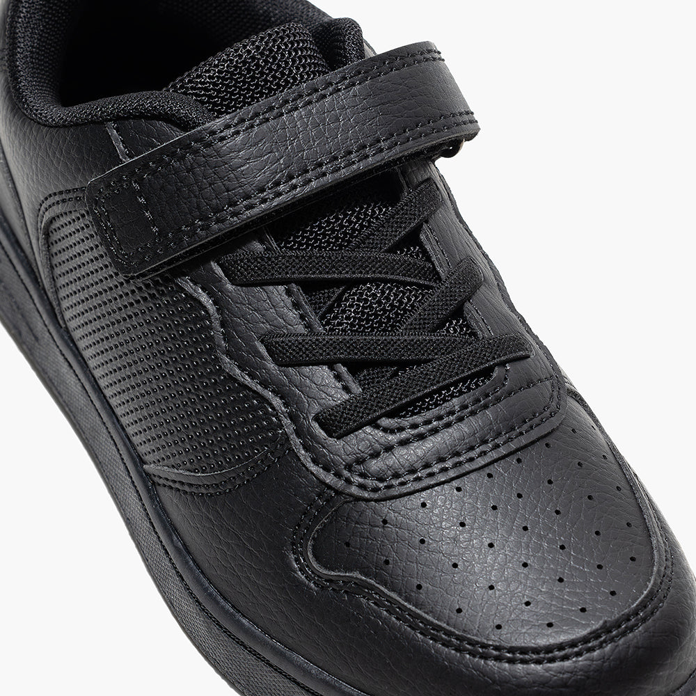 Amica Single Velcro Trainer Shoes - Black