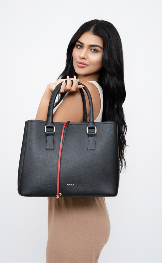 Amica Amalia Black Tote Bag