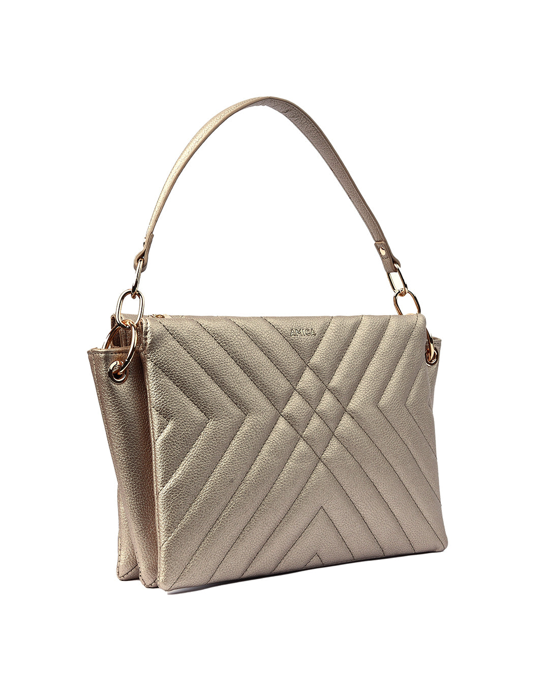 Amica Alessia Metallic Gold Ladies Mini Bag