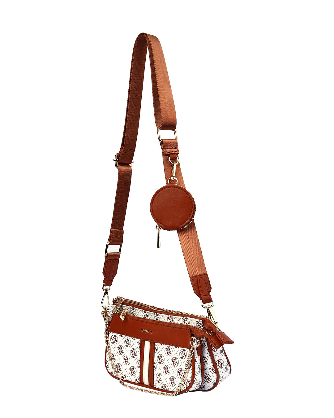 Amica Giovanna White Ladies Crossbody Bag