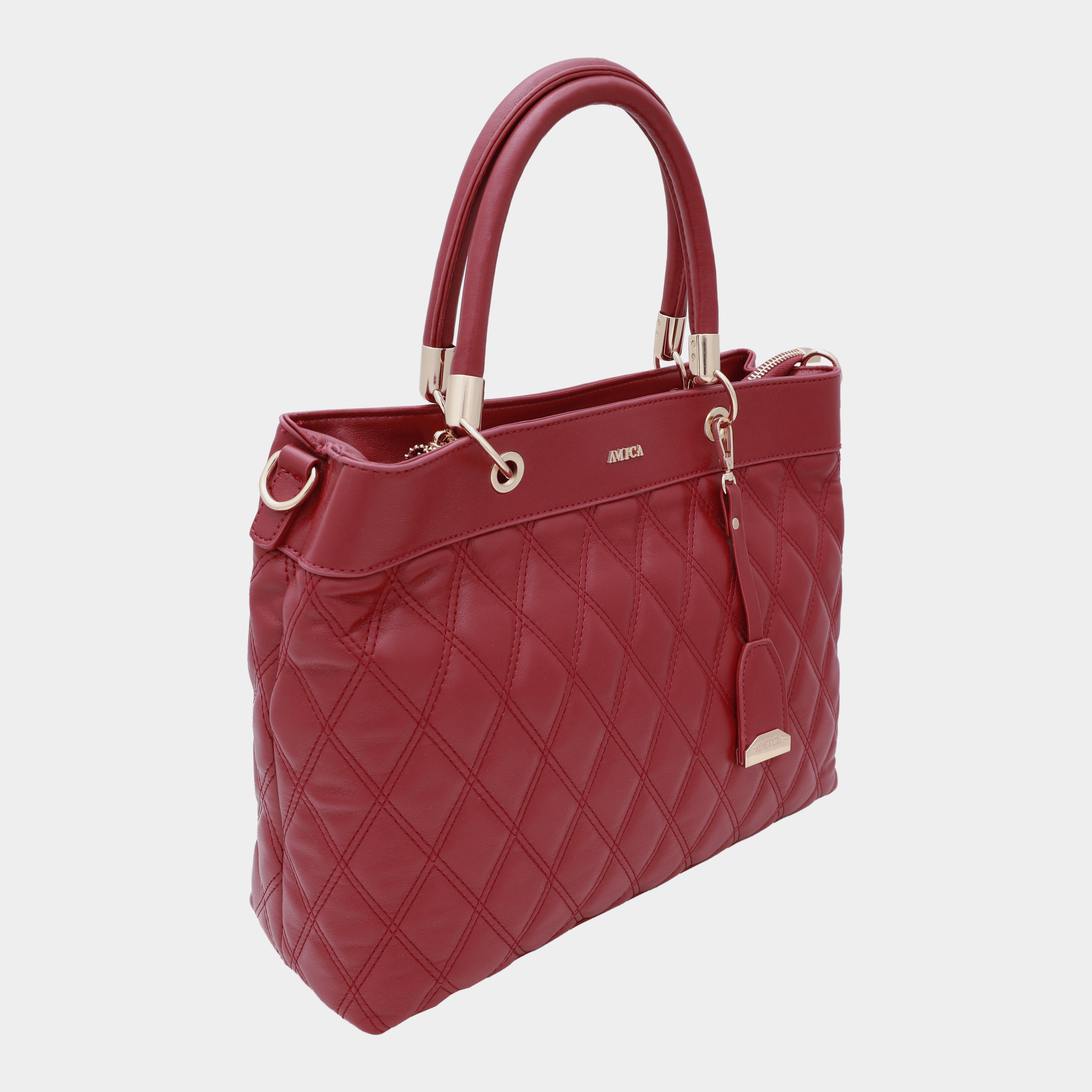 AMICA Plum Red Ladies Handbag