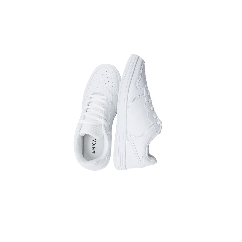 AMICA White Lace-up Sneakers