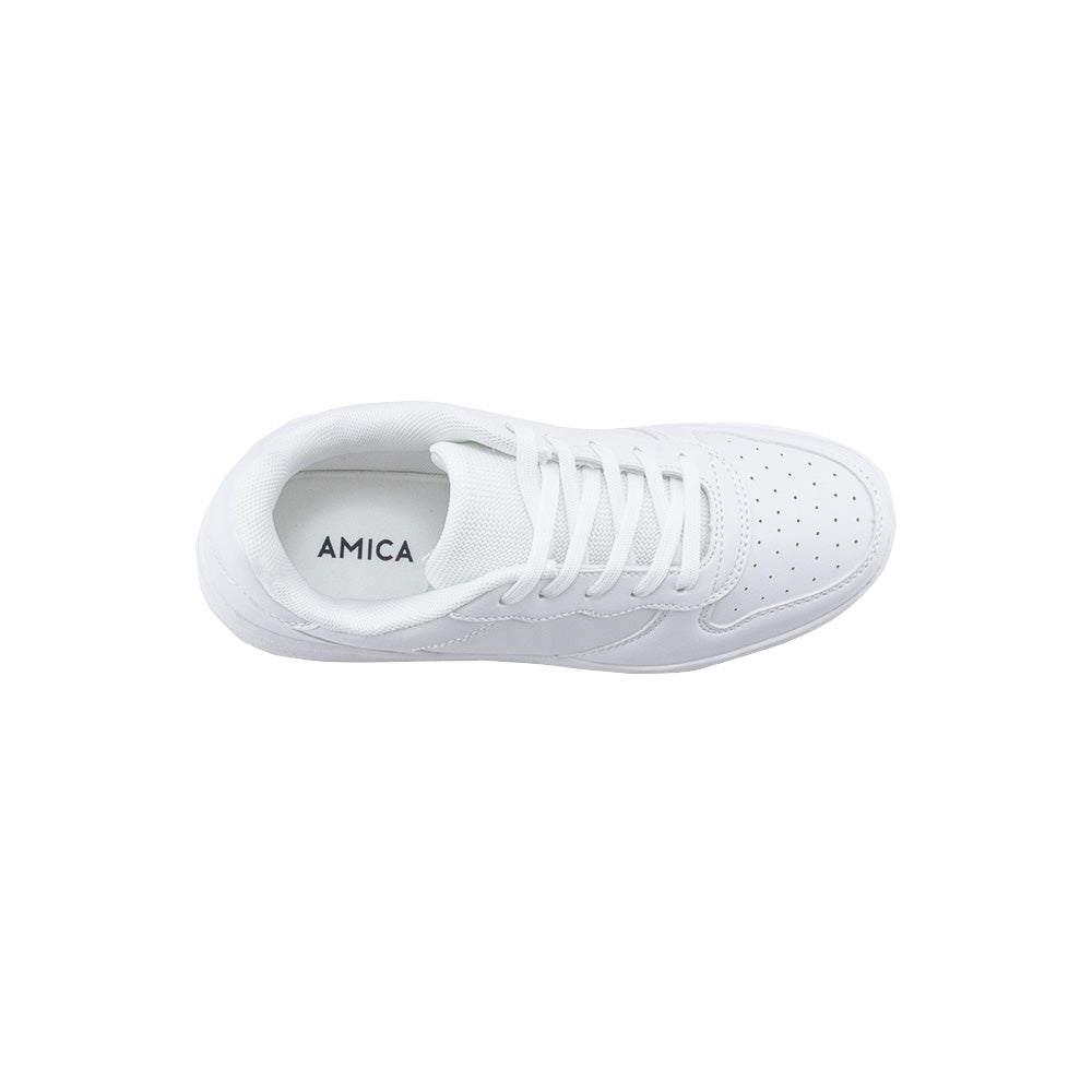 AMICA White Lace-up Sneakers