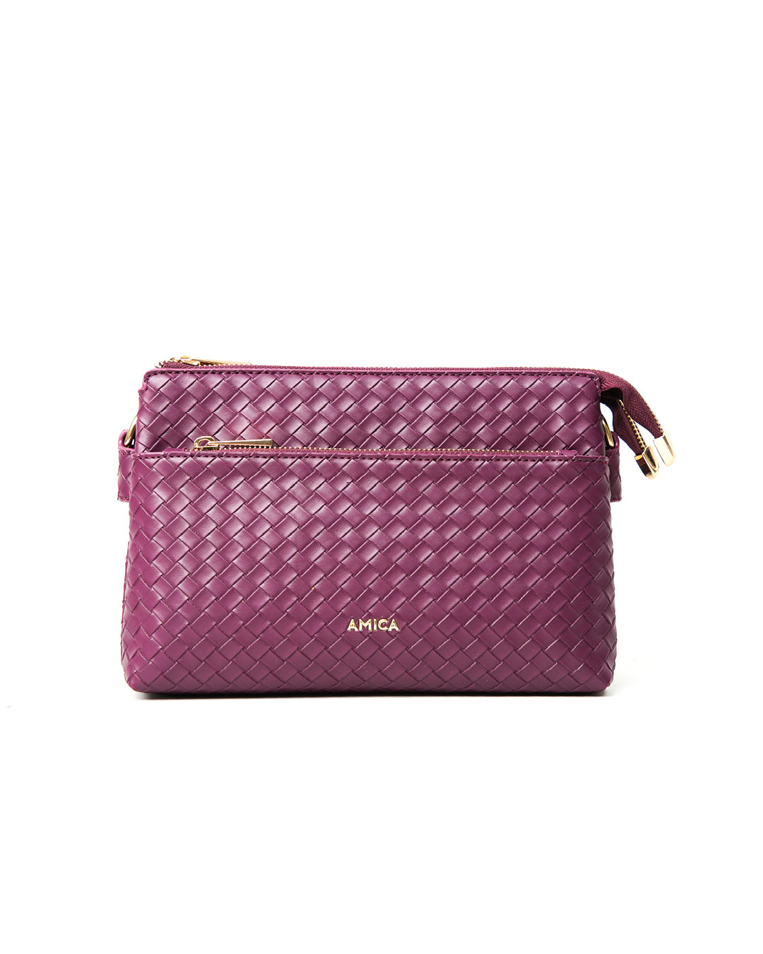 Amica Lucia Plum Red Crossbody Bag