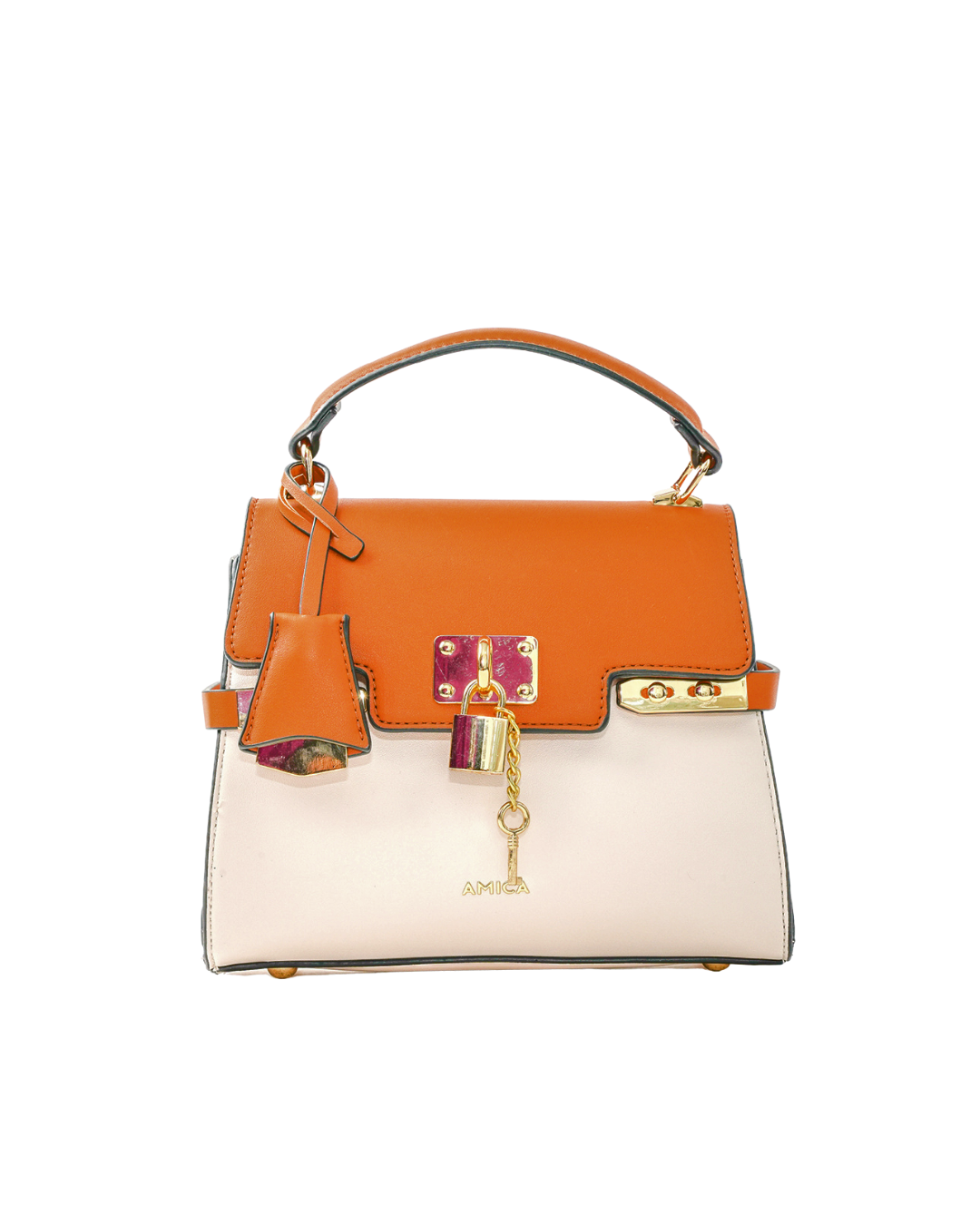 Amica Paola White/Tan Mini Bag