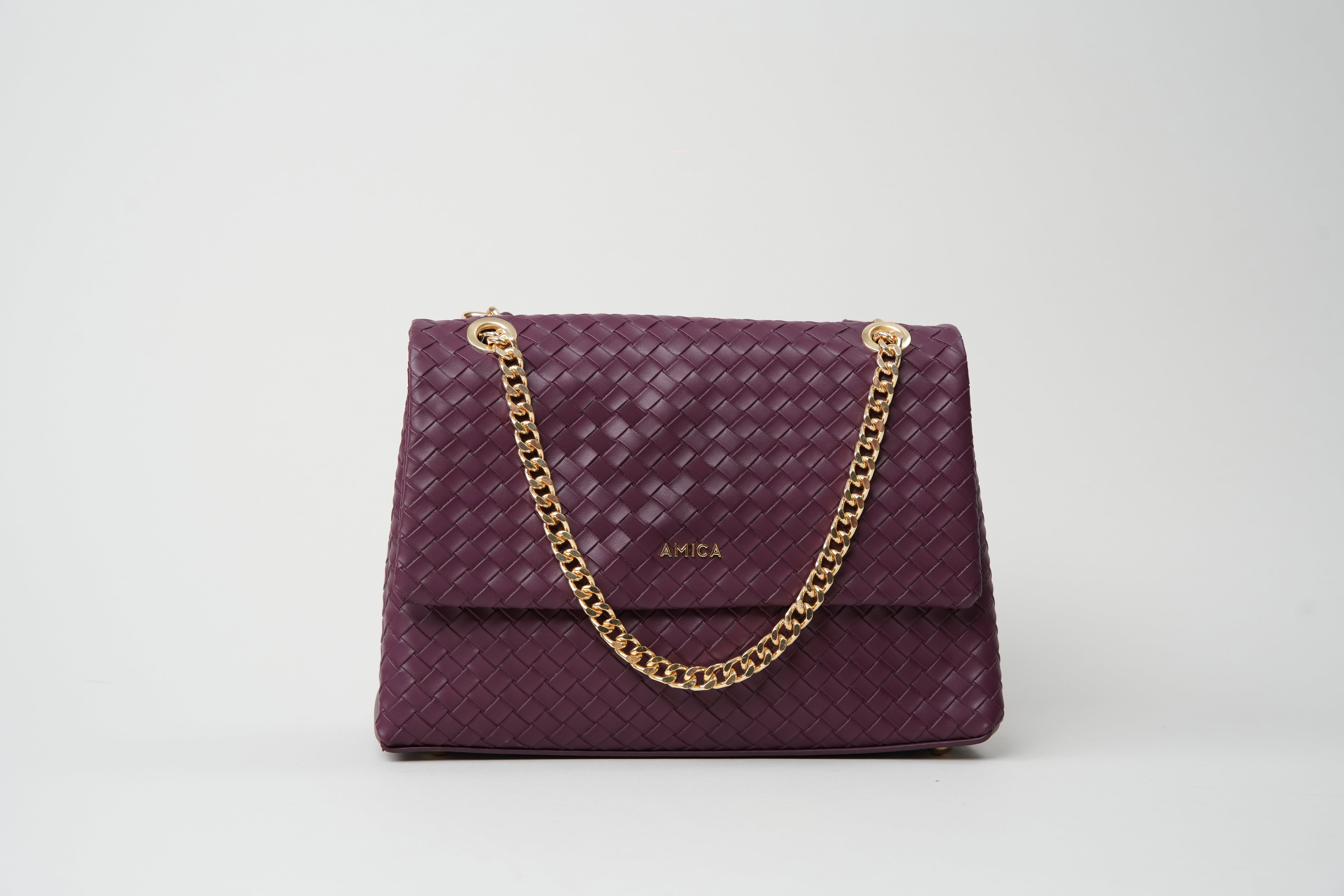 Amica Kelly Plum Red Crossbody Bag