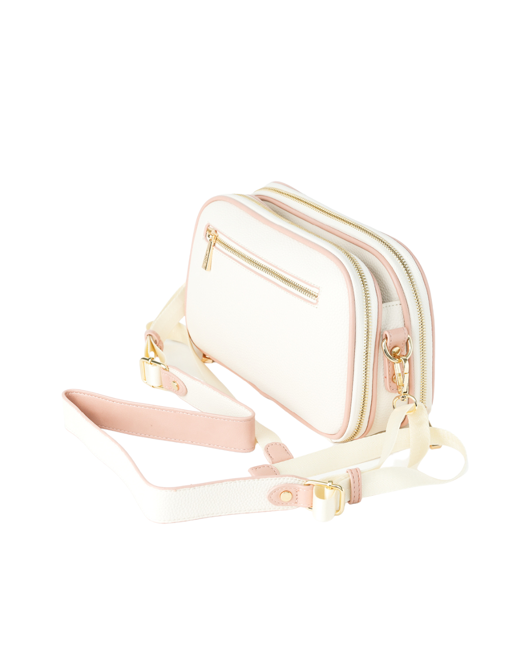 Amica Diletta Off White & Blush Pink Crossbody Bag