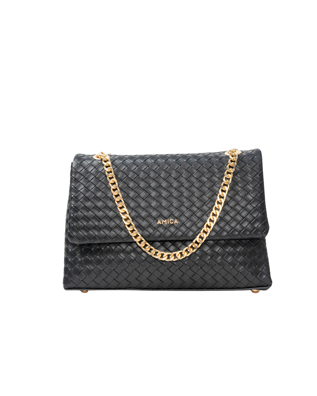 Amica Kelly Black Crossbody Bag