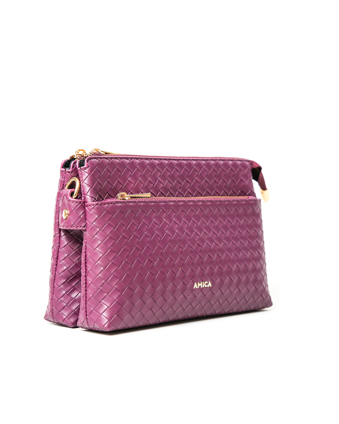 Amica Lucia Plum Red Crossbody Bag