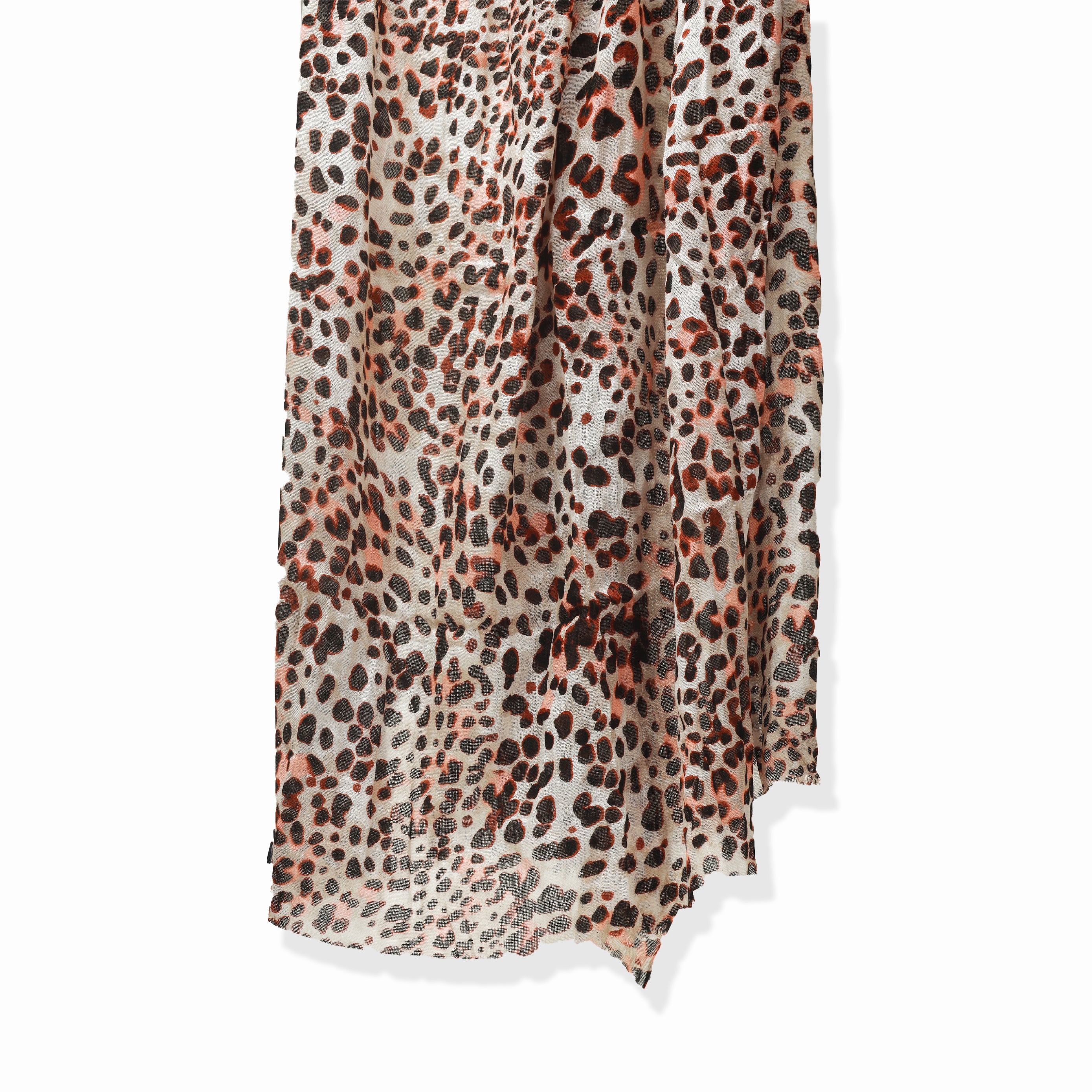 AMICA Black Leopard Print Scarf