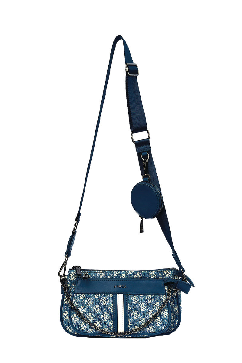 Amica Giovanna Denim Blue Crossbody Bag