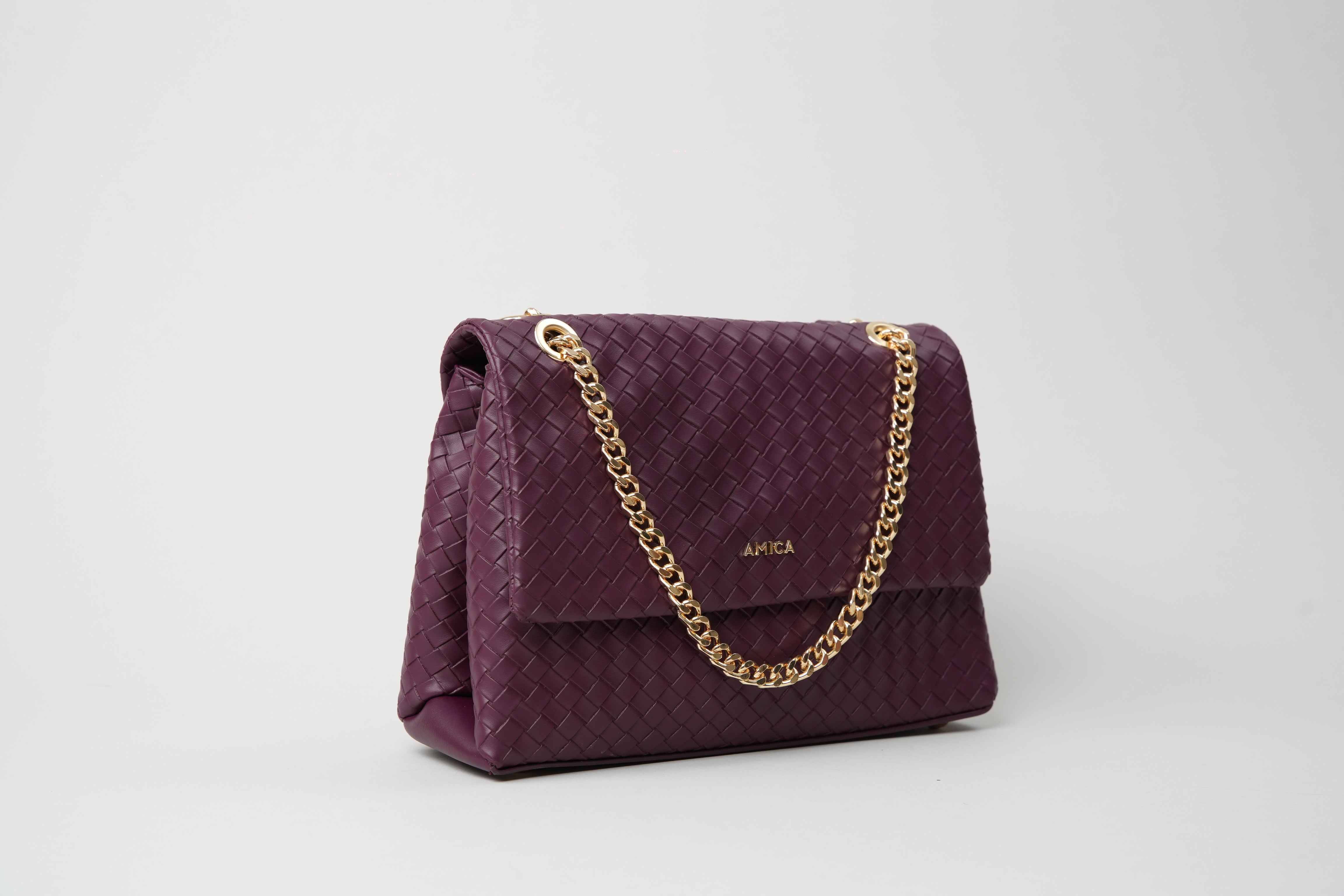 Amica Kelly Plum Red Crossbody Bag