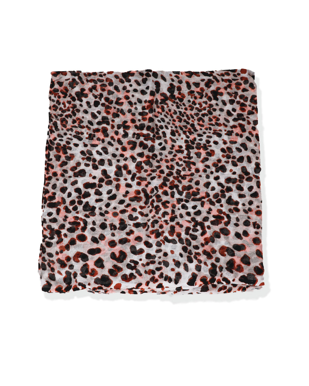 AMICA Black Leopard Print Scarf