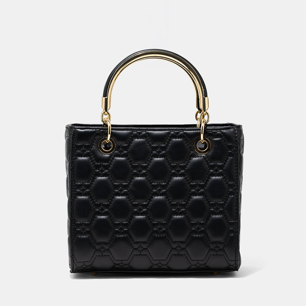 AMICA Joy Quilted Mini Crossbody Bag for Women - Black