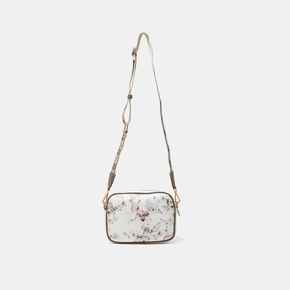 AMICA Flores Floral Crossbody Bag for Women - White