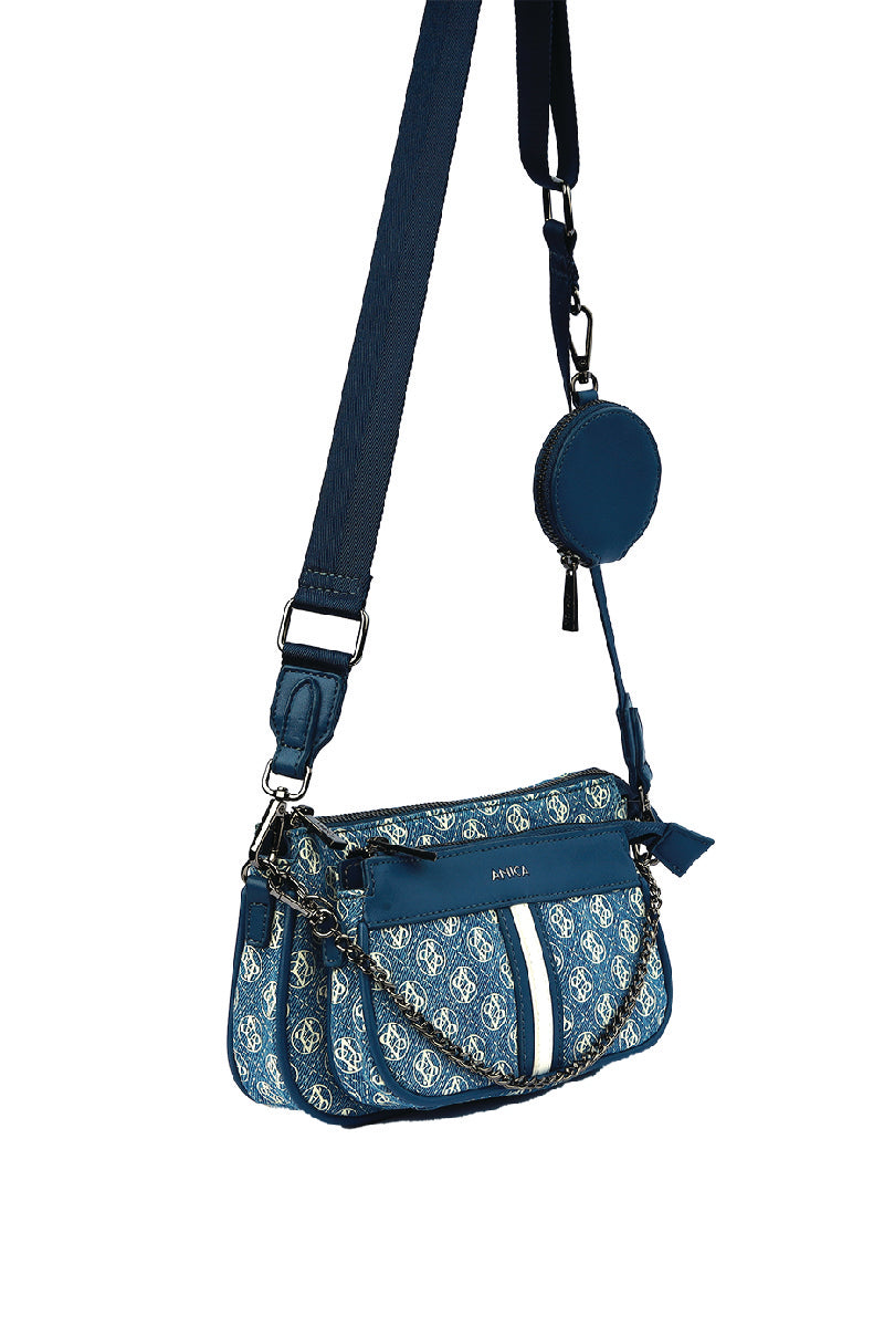 Amica Giovanna Denim Blue Crossbody Bag