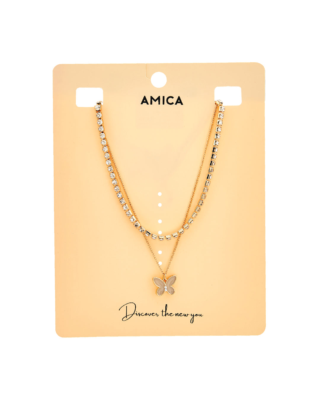 Amica Light Gold Metallic Gold-Plated Chain