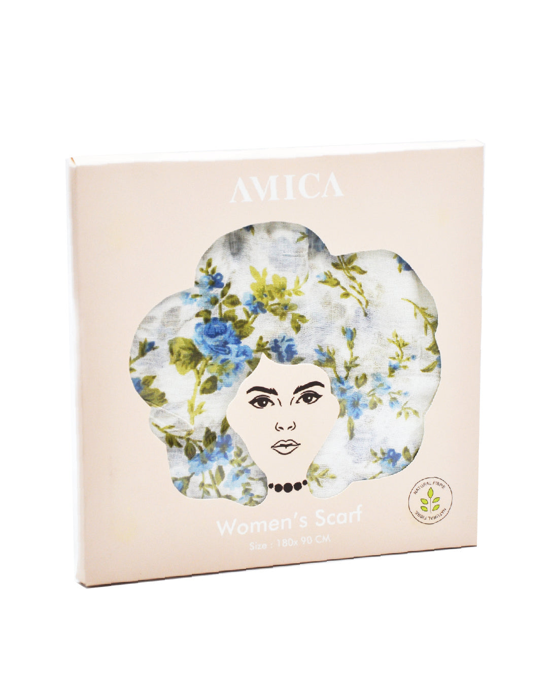 AMICA White/Blue Ladies Scarf