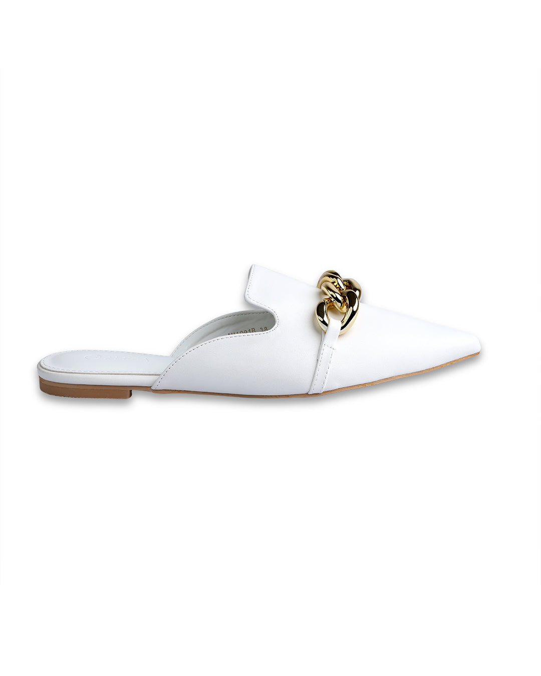 Amica White Mules