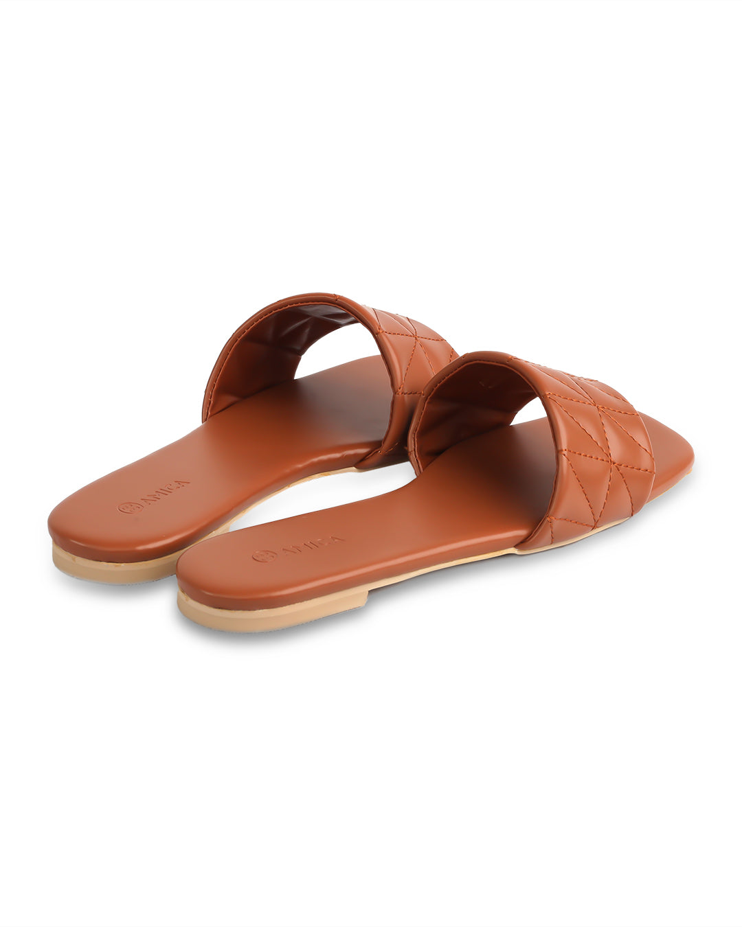 Amica Camel Flat Sandals