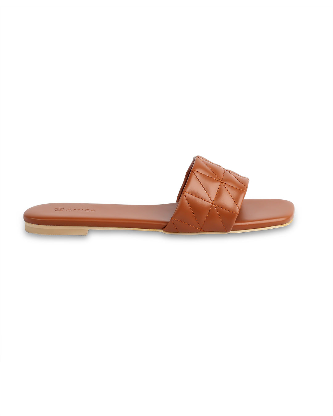 Amica Camel Flat Sandals