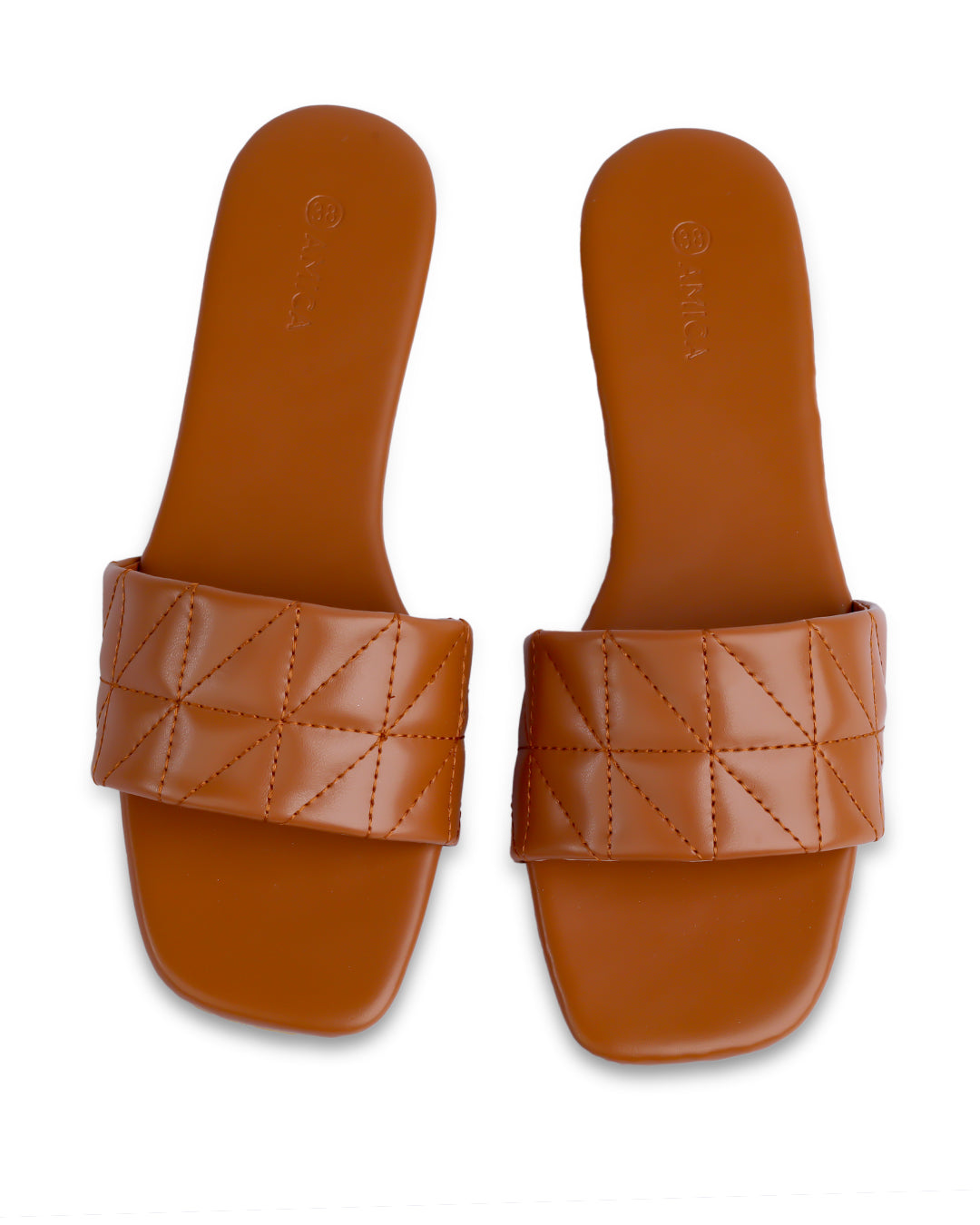 Amica Camel Flat Sandals