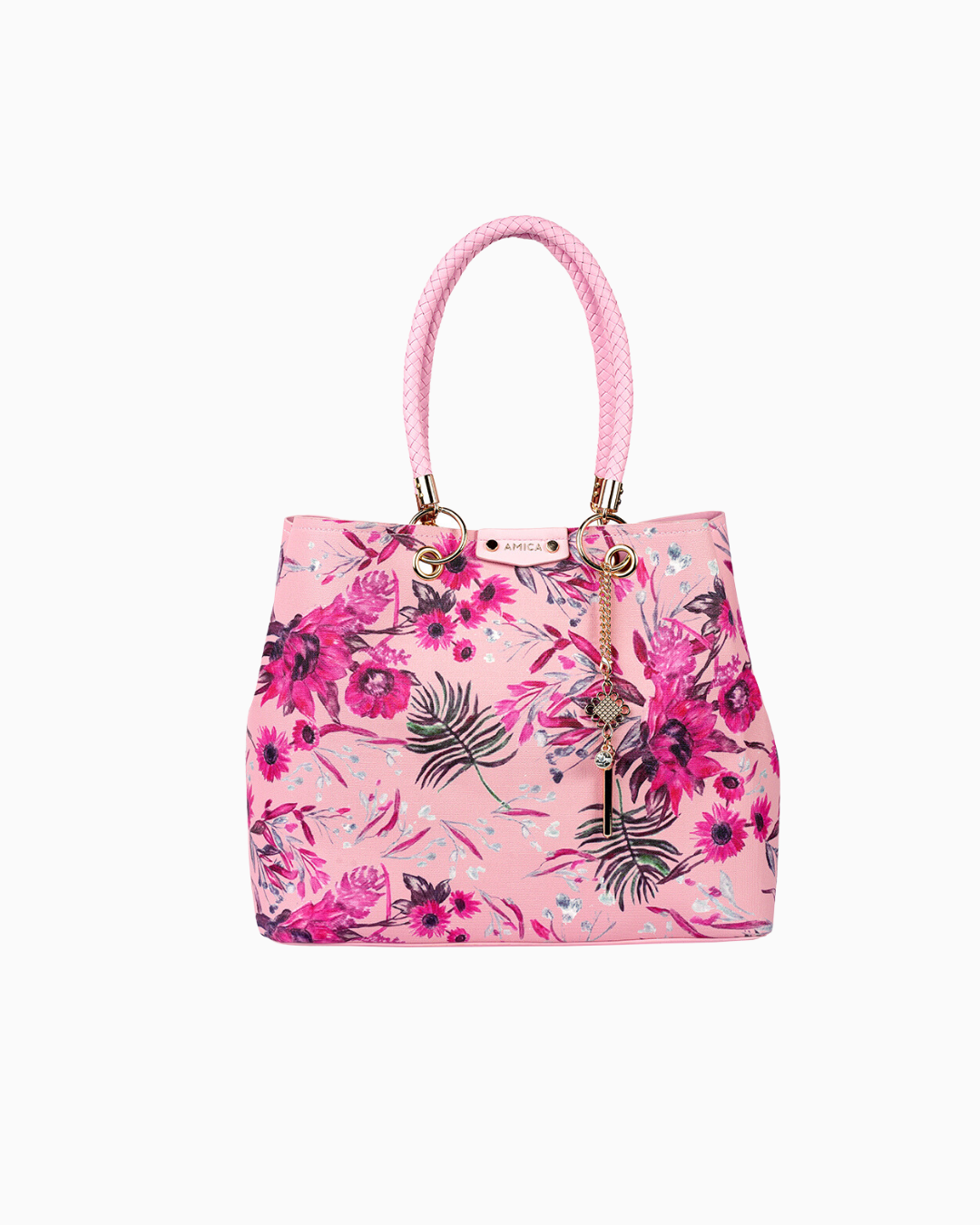 AMICA Amoura Pink Floral Ladies Handbag